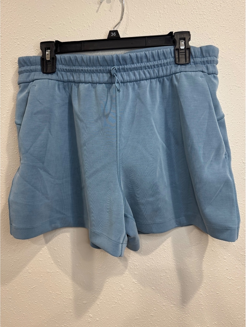 Lululemon Softstreme High-Rise Shorts 4” Size 12 Blue Drawstring